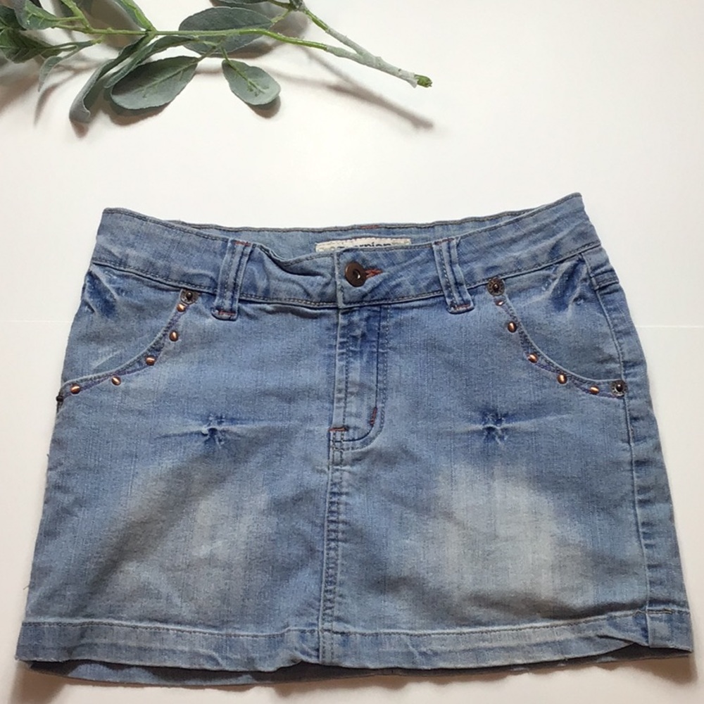 Scorpion > Distressed Jean Skirt Extra Small
